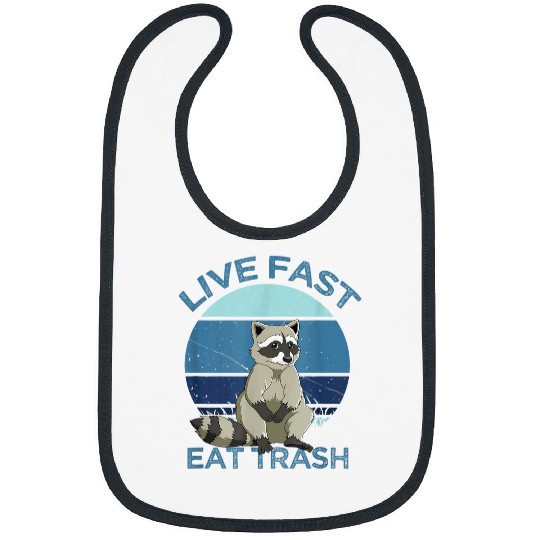 Raccoon Pet Live Fast Eat Trash Racoon Gift 3 Bibs