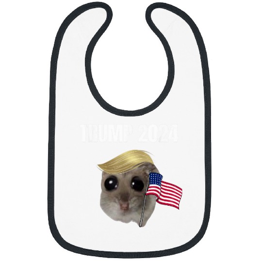 Hamster Pet Next President Sad Hamster Meme Flag Bibs