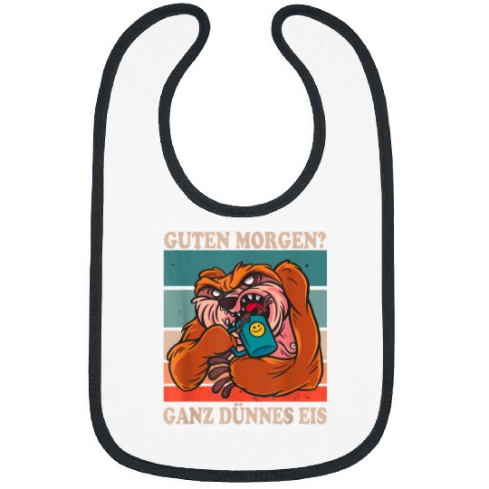 Sloth Pet Guten Morgen Very Thin Ice Cream Sloth Fans Morgenmuffel Bibs