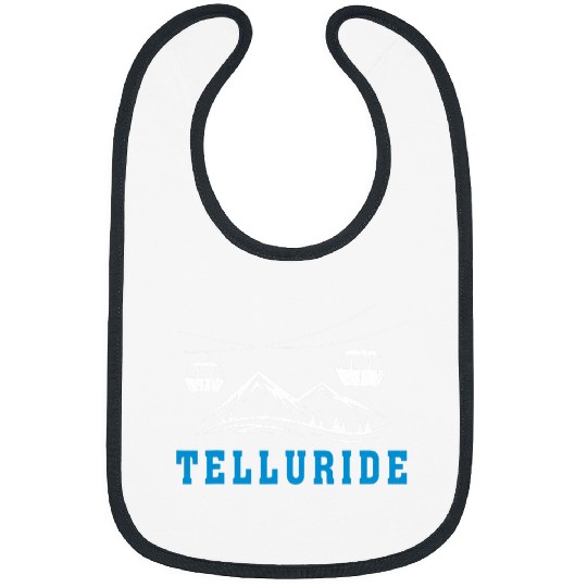 Telluride Colorado Mountains Skis Skiing Snowboard Vacation Bibs