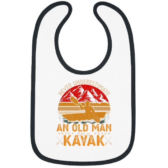 Never Underestimate An Old Man On a Kayak kayaking Kayaker Bibs