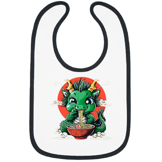 Dragon Pet Cute Green Dragon Ramen Lunar New Year Anime 10 Bibs