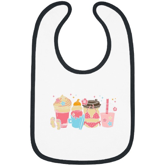 Coffee Fun Ice Cream Juice Bikini Flip Flops Cute Beach Bibs
