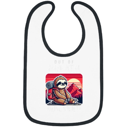 Sloth Pet Out of Breath Hiking Society Nature Outdoor Trails Sloth Bibs