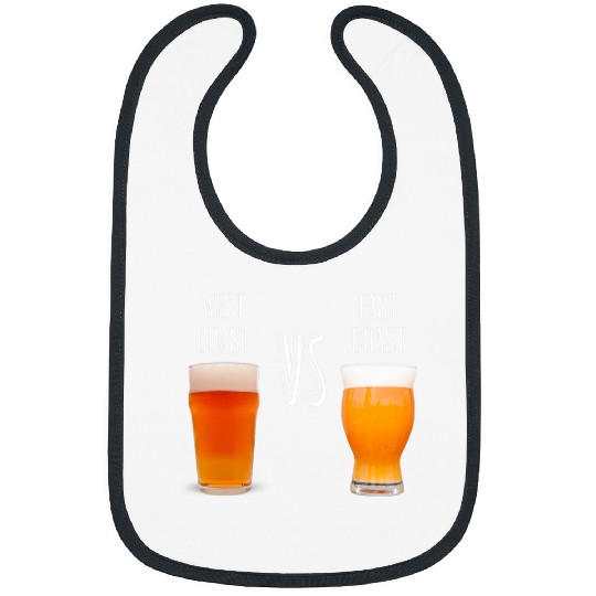 Beer Fun West Coast VS East Coast Craft Beer IPA Design Bibs