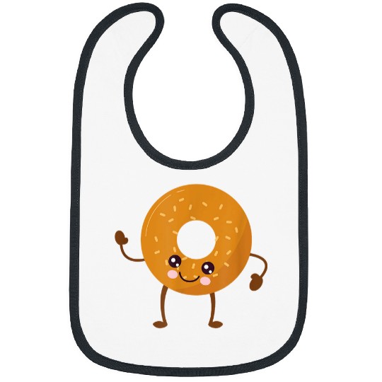 Coffee Fun Cute Family and Couple Matching Coffee Bean Loves Bagel 8 Bibs