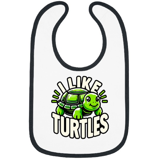 Turtle Pet I like Turtles 7 Bibs