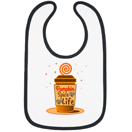 Coffee Fun Pumpkin Spice Fall Harvest Coffee Lover Gift Halloween Bibs
