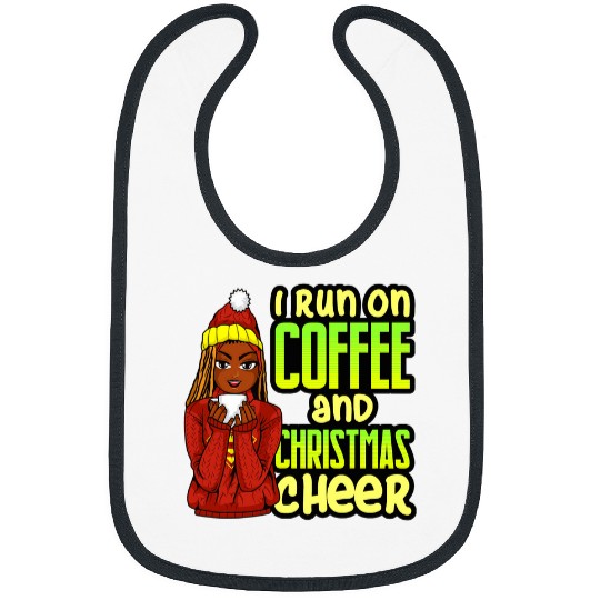 Coffee Fun Run Coffee Christmas Cheer Melanin Women Black Girl Sweater Bibs
