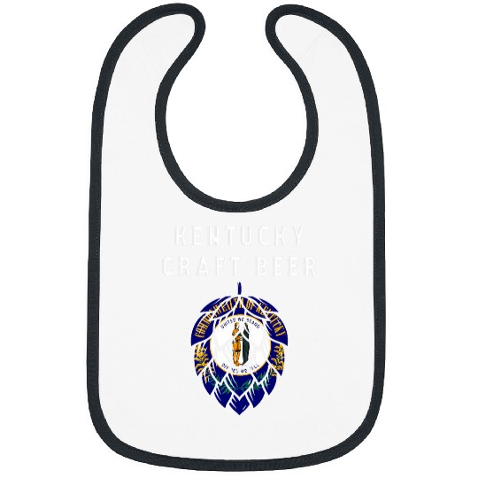Beer Fun Kentucky State Flag Craft Beer Beer Lovers White Design Bibs