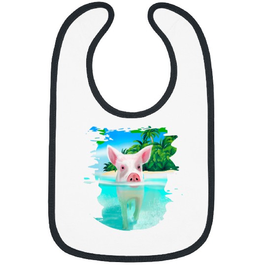Bahamas Swimming Pigs Pig Swim Beach Holidays Bibs