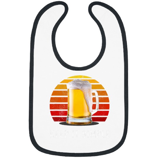 Beer Fun Keep It Simple Mug Of Beer Casual Drinking Bibs