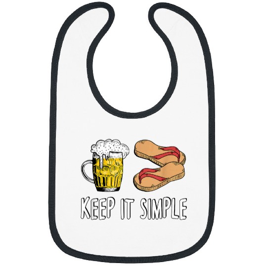 Beer Fun Keep It Simple Beer And Flip Flops Bibs