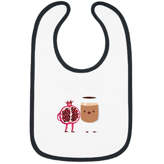 Coffee Fun Cute FLAT RED POMEGRANATE COFFEE CRASH Trendy Design Bibs