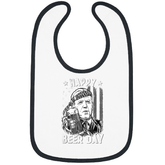 Beer Fun Happy Beer Day For 4th Of July Funny Joe Biden Drinking Beer Bibs