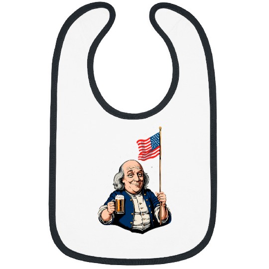 Beer Fun Benjamin Franklin With Beer Mug Bibs