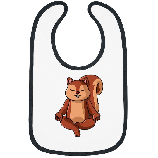 Squirrel Pet in the Tailor s Seat Yoga Mandala Spiritual Bibs