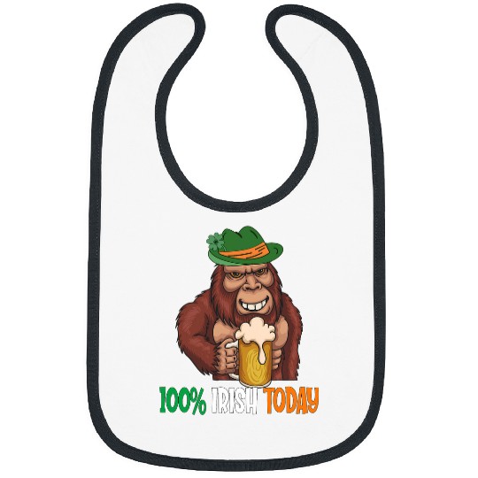 Beer Fun bigfoots Leprechauns 100 Irish Today Beer St Patrick s Day Bibs