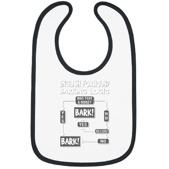 Dog Barking Logic funny dog gift Funny English Foxhound Bibs