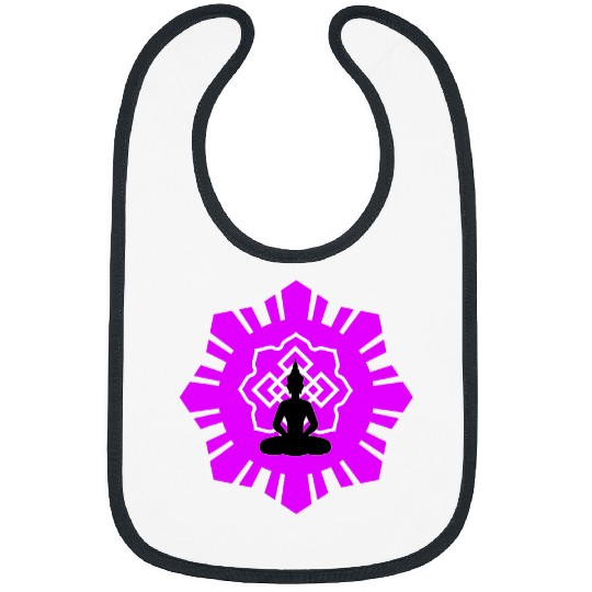 Namaste Yoga Lavender Sun Buddha Lotus Yoga Meditation Bibs