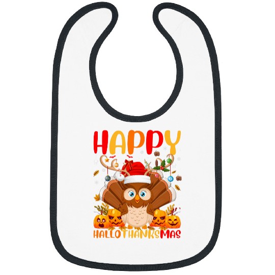 Owl Pet Funny Barn Owl Bird Lover Happy Barn Owl HelloThanksMas 8 Bibs