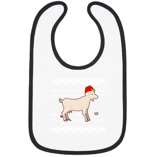 Goats Lover Ugly Christmas   Red xmass Kids Santa Claus Goat Bibs