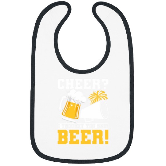 Beer Fun Cheer Dad Funny Beer Cheerleading Cheerleader Dad Bibs