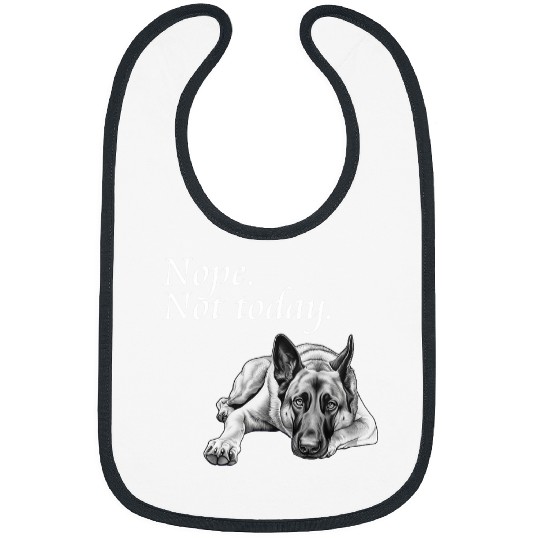 Adorable Belgian Malinois Not Today Lazy Dog 2 Bibs