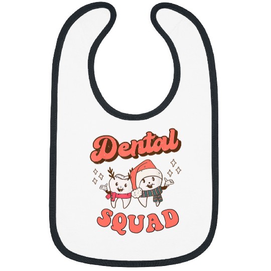 Christmas Dental Squad Retro Dentistl Crew Group CoWorkers Bibs