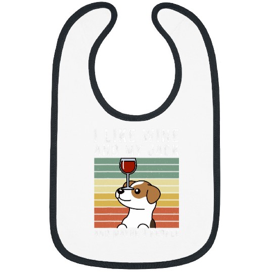Wines Fun I Like Wines Jack Russell Terrier Retro vintages Dog Bibs
