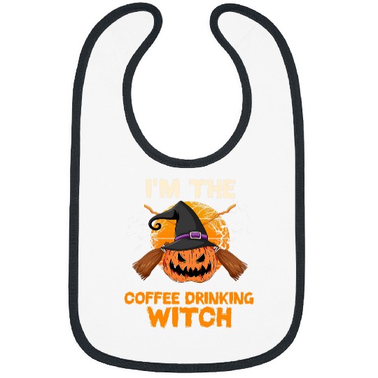 Coffee Fun I m The Coffee Drinking Witch Matching Family Halloween 3 Bibs