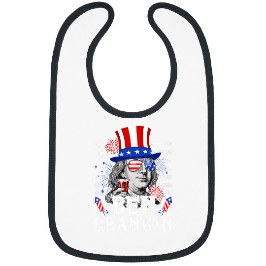 Beer Fun ben drankin 4th of july s drinking beer benjamin franklin Bibs