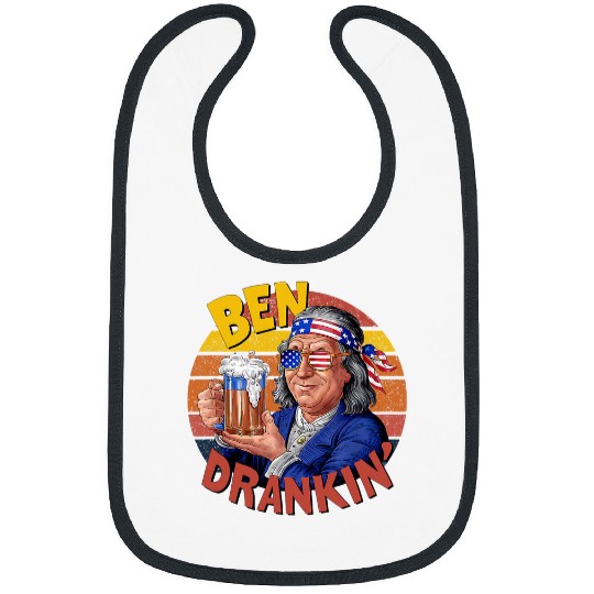 Beer Fun Ben Drankin Funny 4th of July US President Beer Party Bibs