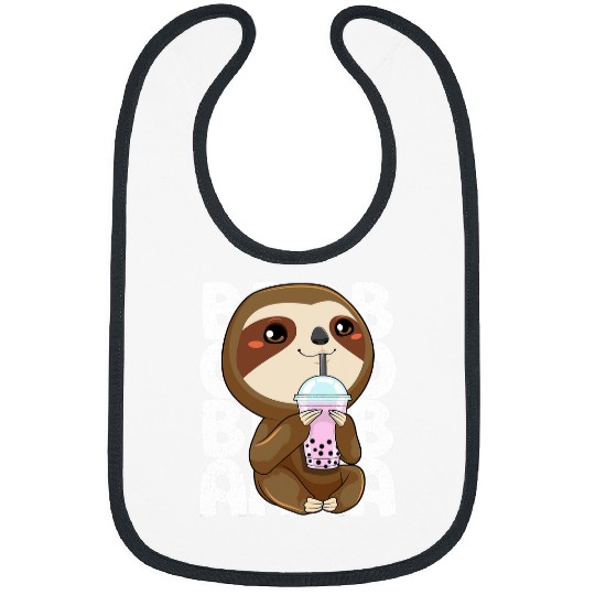 Sloth Pet Bubble Tea Boba Tea Anime Kawaii Milk Tea Drink Bibs