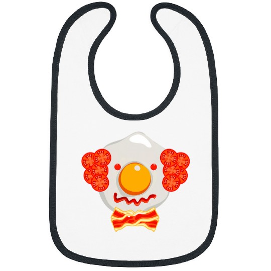 Lacrosse Gift Funny Clown Fried Egg   with Bacon and Tomato Funny Bibs