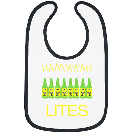 Beer Fun Hanukkah Lites Funny Jewish Beer Drinkers Bibs