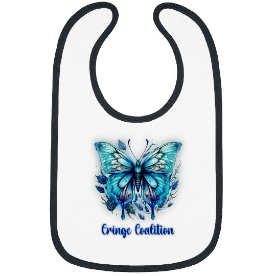 Cringe Coalition Cosplay blue boho electric butterfly LGBTQ Bibs