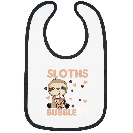 Sloth Pet Bubble Tea Sloth With Chocolate Tea Cute Sloths 1 Bibs