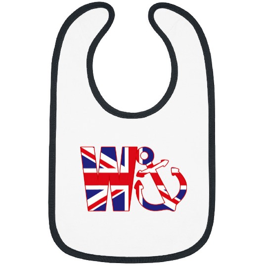 W Anchor Wanker Funny Sailing Boating United Kingdom Slang Bibs