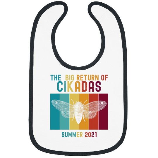 Cicada Brood X Summer Magicicada 2USA Kids Men Women Bibs
