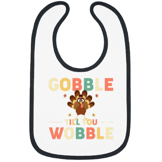 Lacrosse Gift Gobble Till You Wobble Turkey Thanksgiving Bibs