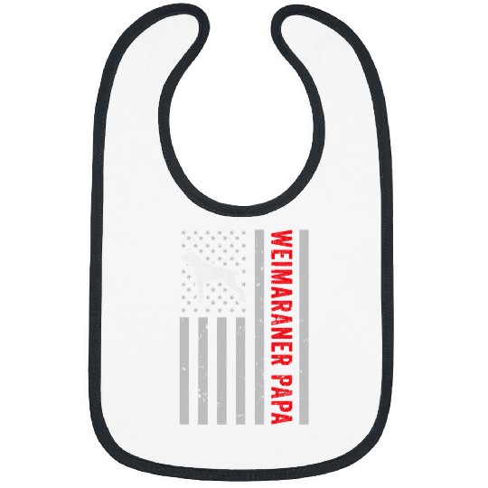 From Dog American Flag Weimaraner Papa Pet Weim Dog Dad Bibs
