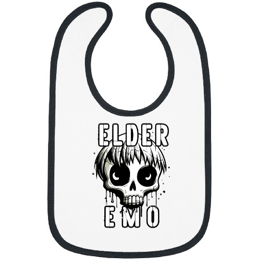 Elder Emo Older Punk Goth Emo Music Lovers Funny Saying 5 Bibs