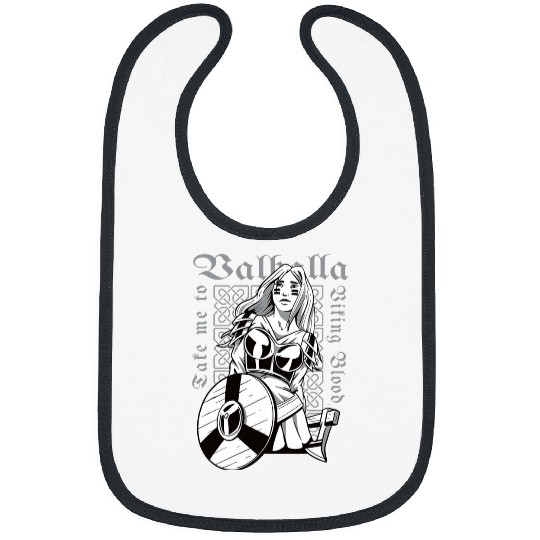 Viking Wotin Warrior Lady Bring me to Valhalla Design Bibs