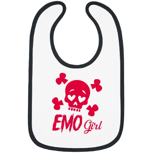 Emo Girl Pink Skull Goth Scene Kid Emo Music 2000s Punk Emo Bibs