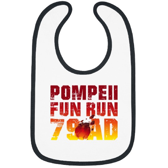 Pompeii Fun Run Geography Volcanologist Volcanology Apparel 2 Bibs