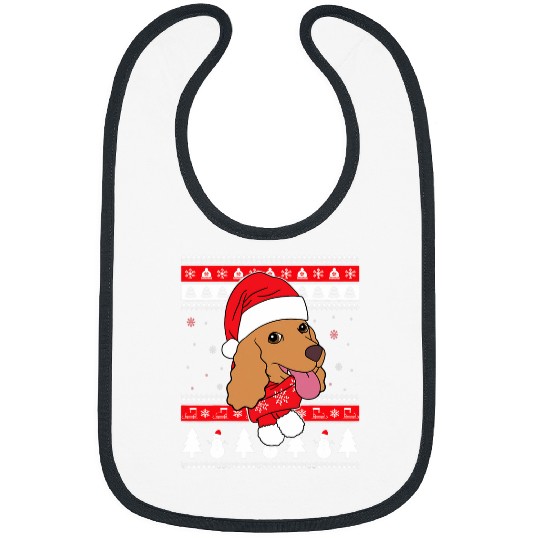 Cocker Spaniel Funny Dog Ugly Christmas Gift Bibs