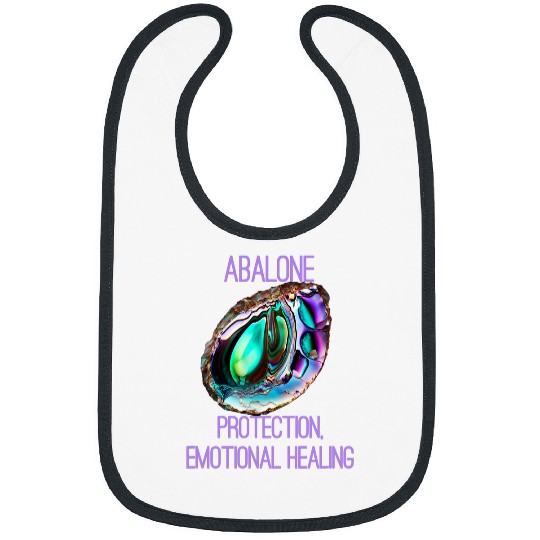 Abalone Shell Art Crystal Protection Healing Abalone Design Bibs
