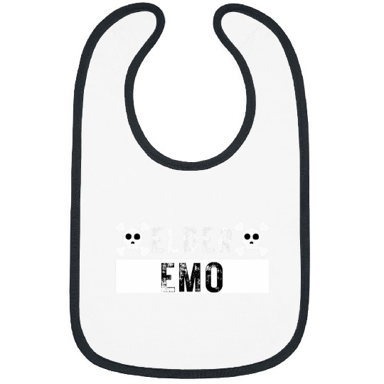 Elder Emo Funny Emo Music Fan Scene Alternative 90s Kids Pun 19 Bibs