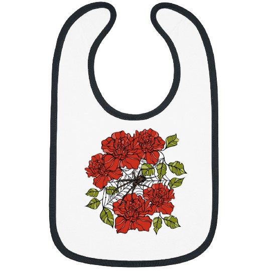 Lacrosse Gift Emo Goth Y2K Alt Fairy Grunge Flower Rose Web Spider Bibs